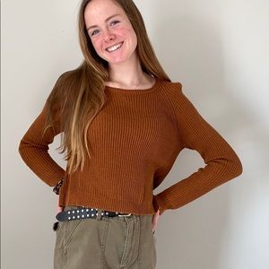 Dark orange sweater